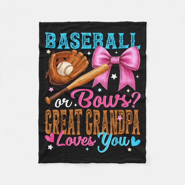Manta Polar Baseball Or Bows Great Grandpa Loves You Gender Re (Anverso)