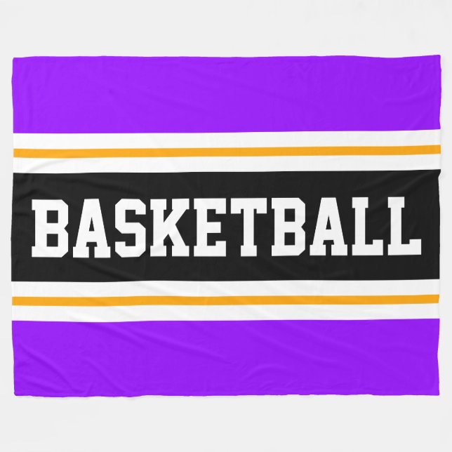 Manta Polar BASKETBALL Divertido Rayos de Carreras morado amar (Frente (Horizontal))