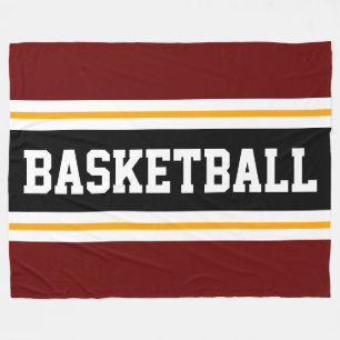Manta Polar BASKETBALL franjas de Carreras de color negro prof