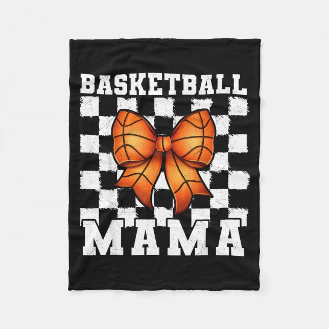 Manta Polar Basketball Mama Coquette Bow Game Day Funny Srts L (Anverso)