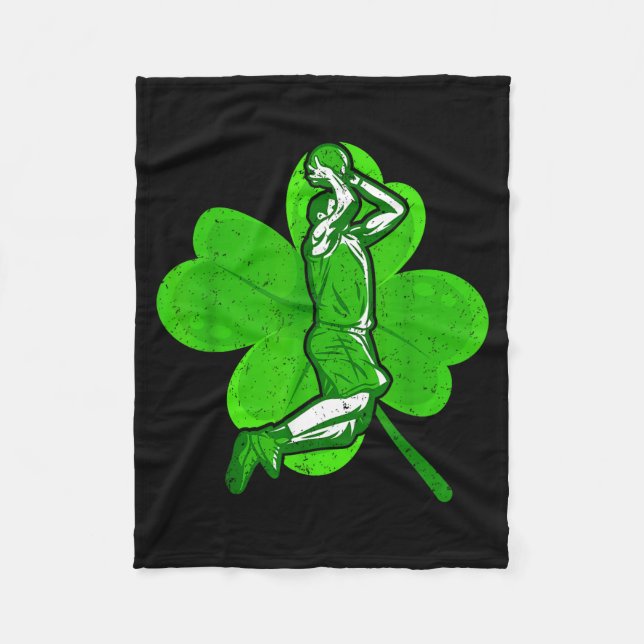 Manta Polar Basketball Shamrock St Patrick's Day Srt Lover Boy (Anverso)