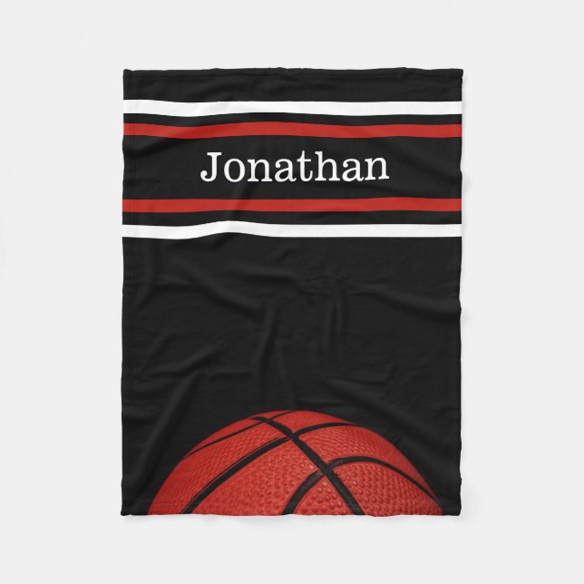 Manta Polar Basketball Sports Name, jugador entrenador de equi (Anverso)