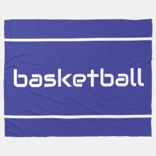 Manta Polar BÁSKETBOL Tiras Deportivas Elegantes Sobre Azul Pr