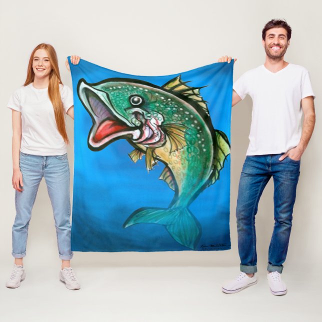 Manta Polar Bass Fleece Blanket (In situ)