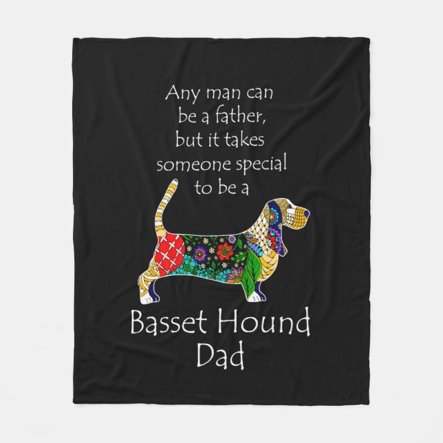 Manta Polar Basset Dad Fleece Blanket (Anverso)