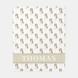 Manta Polar Basset Hound Personalizado