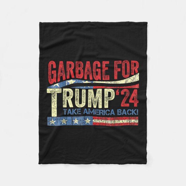 Manta Polar Basura para el gracioso partidario de Trump 2024 (Anverso)