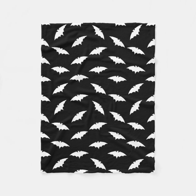 Manta Polar Bat Silhouette Shape Art Pattern Halloween (Anverso)