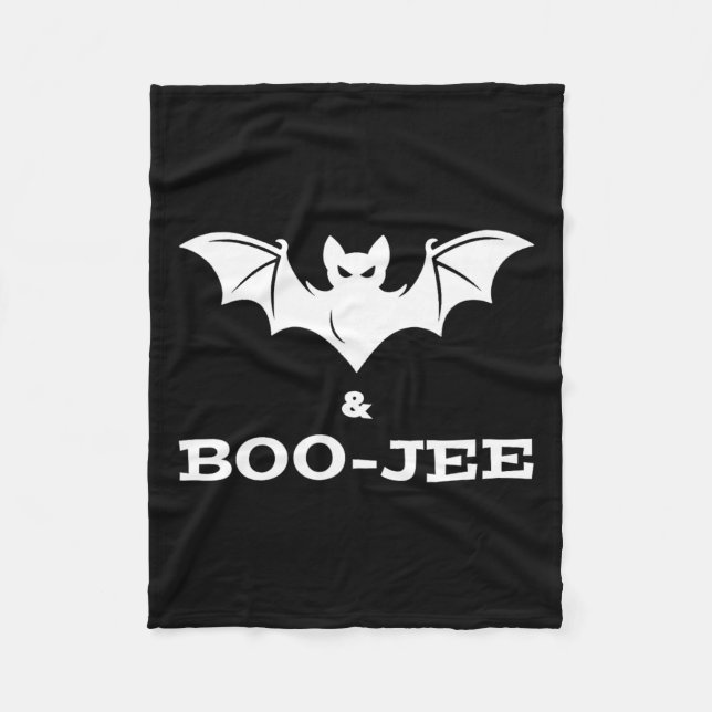 Manta Polar Bat Y Boo-jee Boujee Halloween Rastreo De Disfrace (Anverso)