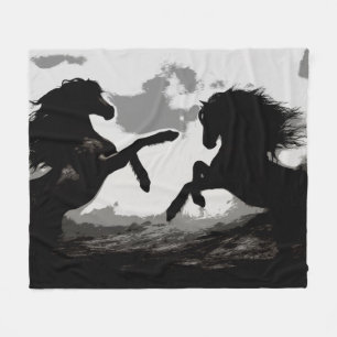 Manta Polar Batalla de los caballos - Arte equino