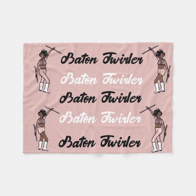 Manta Polar Baterías Twirler Fleece Blanket Pink Sparkle (Frente (Horizontal))
