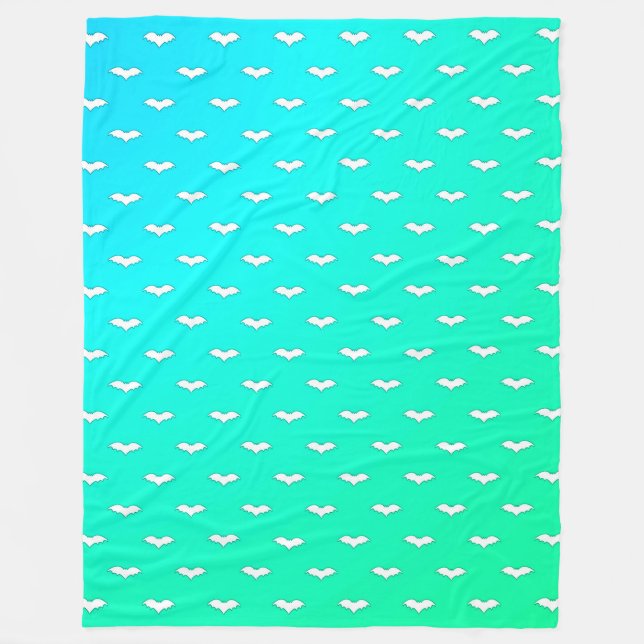 Manta Polar Bates pequeños blancos Verde azulados (Anverso)