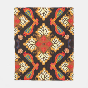 Manta Polar batik indonesio: motivo de la fauna flora.