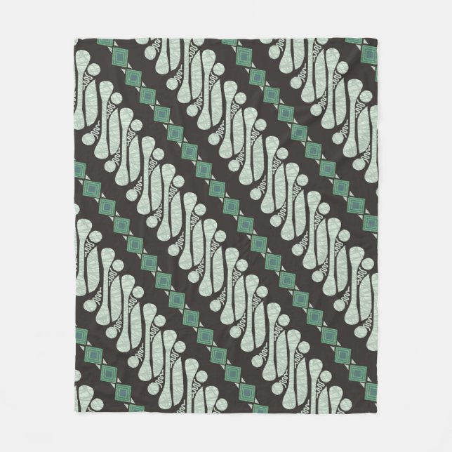 Manta Polar Batik Parang Yogyakarta, en varios patrones modern (Anverso)