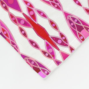 Manta Polar Batik tribal - Borquín y rosa fucsia