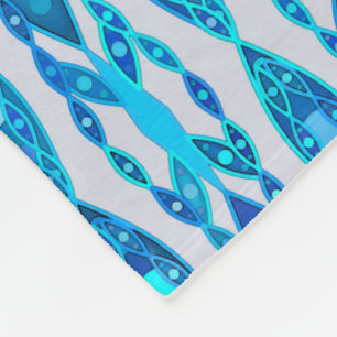 Manta Polar Batik tribal - Gris azulado y plateado de zafiro