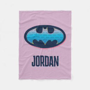 Manta Polar Batman   Símbolo rosa y azul