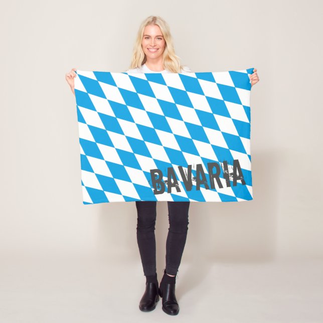 Manta Polar Bavaria Alemania Bandera del Diamante Diseño (In situ)