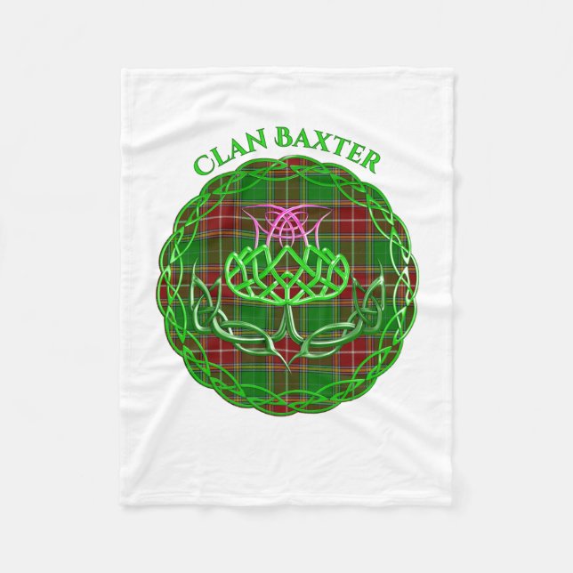 Manta Polar Baxter Scottish Tartan Celtic Thistle (Anverso)