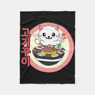 Manta Polar Bbq coreano Kbq Kawaii Cat