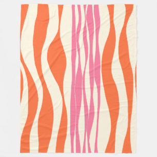 Manta Polar Bce y Flow - Rosa, Naranja y Crema