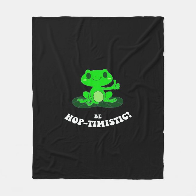 Manta Polar Be HopTimistic | Gracioso Frog Lover | Rana Cuta (Anverso)