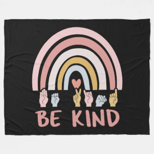 Manta Polar Be Kind ASL III - Lenguaje Rótulo americano