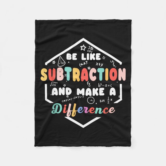 Manta Polar Be Like Subtraction Math Quote Chalkboard Teacher  (Anverso)