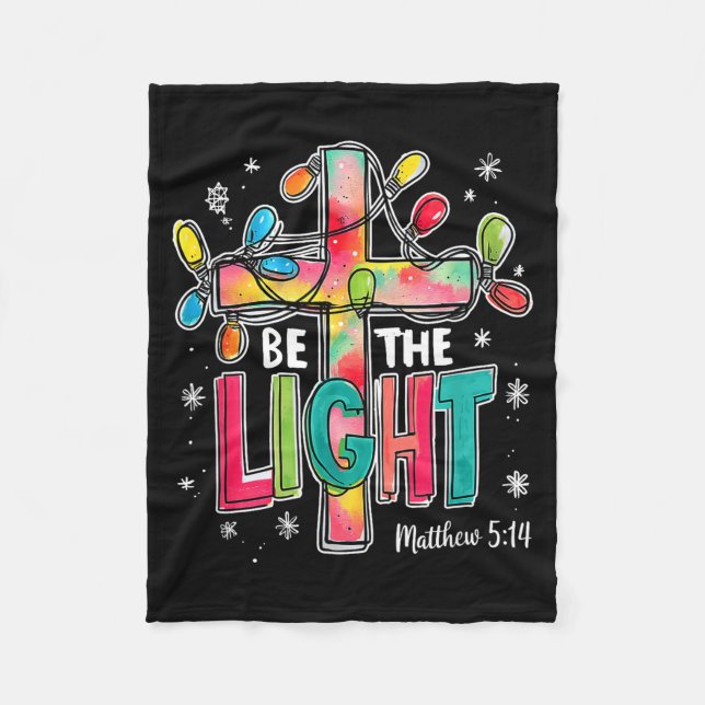 Manta Polar Be The Light Christmas Matthew 5_14 Faith Christia (Anverso)