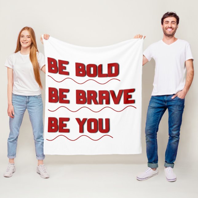 Manta Polar "Be You" Motivation Fleece Blanket (In situ)