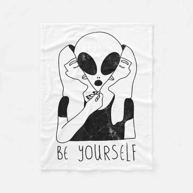Manta Polar Be Yourself - Funny Alien Motivational S  (Anverso)
