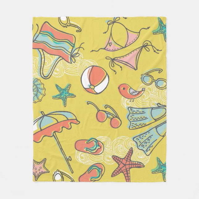 Manta Polar beach accessories. seamless pattern (Anverso)