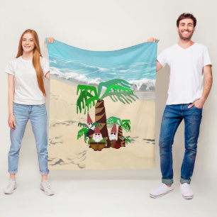 Manta Polar Beach Gnomes Fleece Blanket