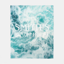 Beach House Ocean Sea Waves Personalizado Nombre d