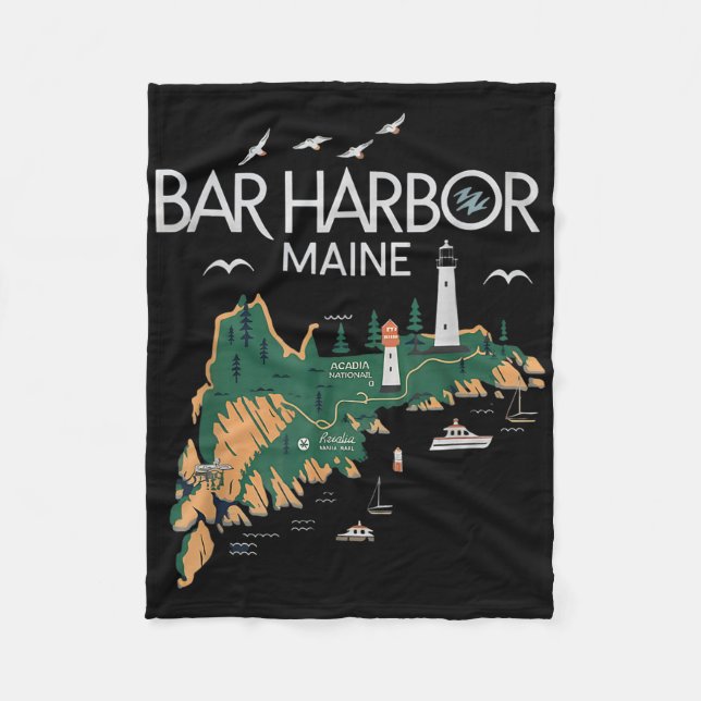 Manta Polar Beach Lighthouse Bar Harbour Maine (Anverso)
