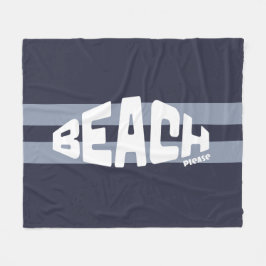 Manta Polar Beach Please Navy Blue and White