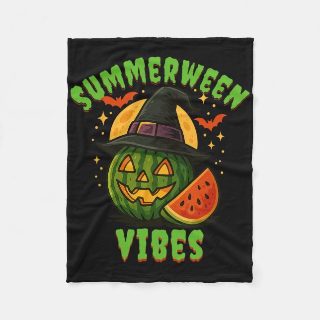 Manta Polar Beach Watermelon Summerween Vibes Witch Halloween (Anverso)