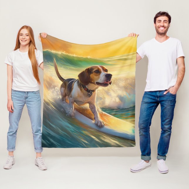 Manta Polar Beagle Beach Surfing Painting (In situ)