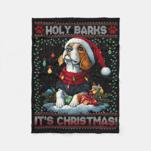 Manta Polar Beagle Christmas Tree Ilumina Decoraciones Perro L