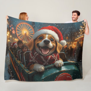Manta Polar Beagle Dog Roller Coaster Navidades