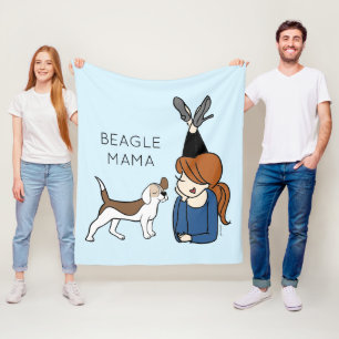 Manta Polar Beagle Mama Fleece Blanket Personalizado