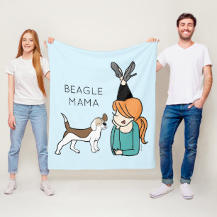 Manta Polar Beagle Mama Fleece Blanket Personalizado