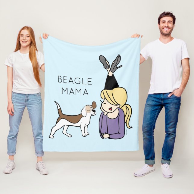 Manta Polar Beagle Mama personalizada  (In situ)