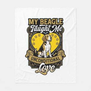Manta Polar Beagle Me Enseñó Amor Incondicional Perro Corazón 