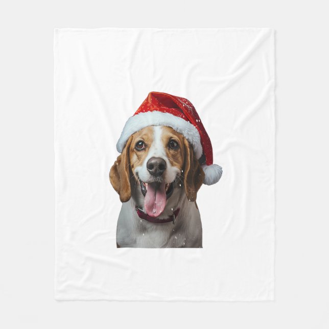 Manta Polar Beagle Navidades (Anverso)
