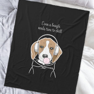 Manta Polar Beagle Relajante con Chicle Lindo Perro Divertido