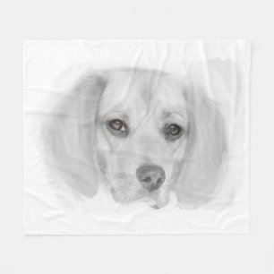 Manta Polar Beagle Sketch Fleece Blanket