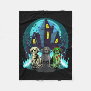 Manta Polar Beagles de Halloween Esqueleto Zombie Perro Beagle