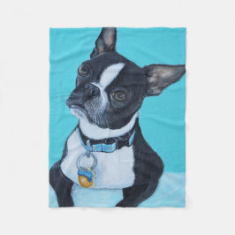Manta Polar Beans the Boston Terrier Painting