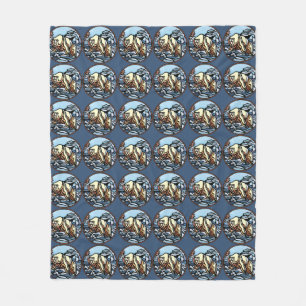 Manta Polar Bear Art Blanket Nativo Art Bear Blankets